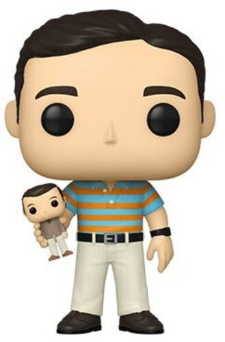 40 Year Old Virgin Funko Pop! Movies: 40 Year Old Virgin - Andy Holding Oscar (Styles May Vary) | Action Figure