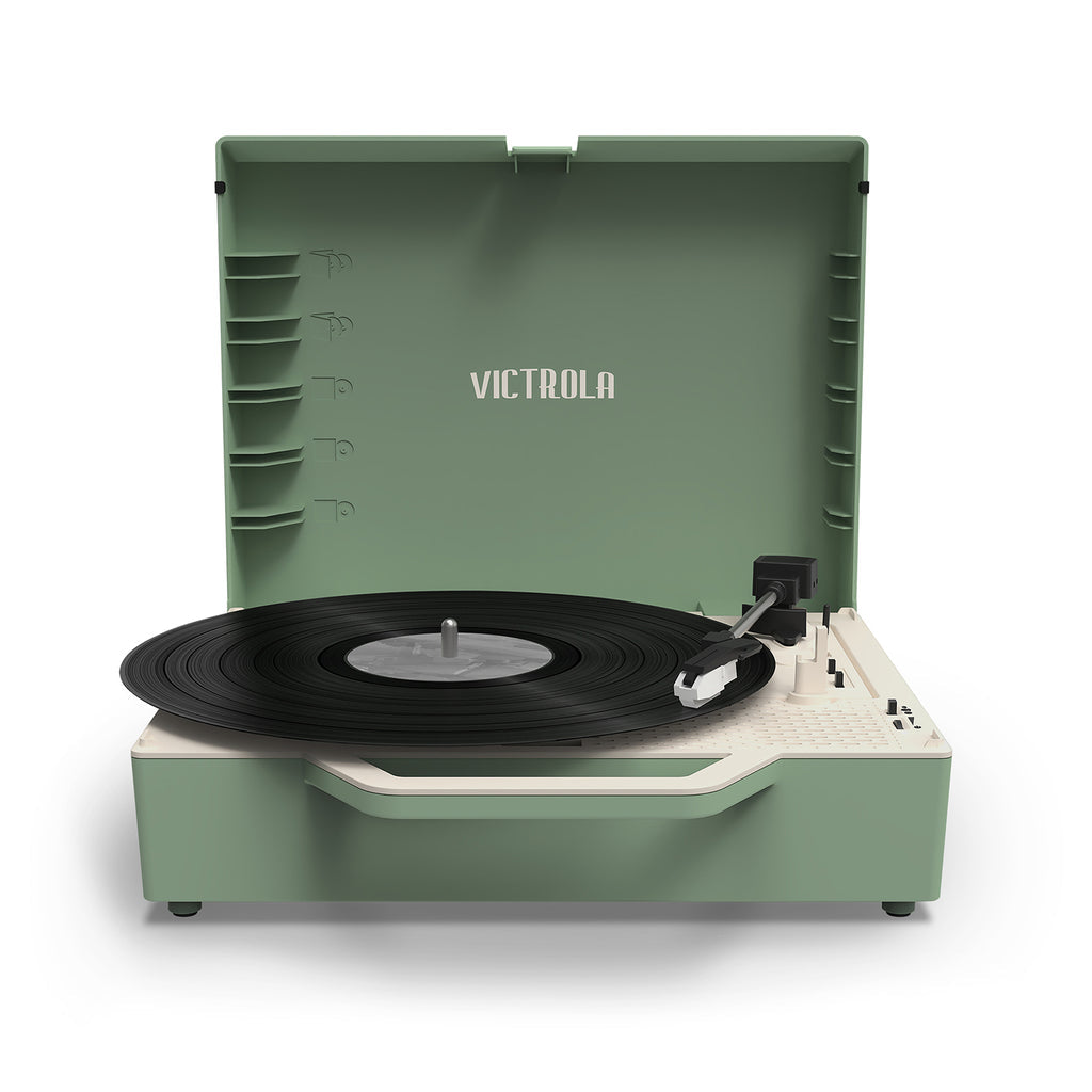 The Re-Spin Sustainable Bluetooth Suitcase Record Player - Victrola