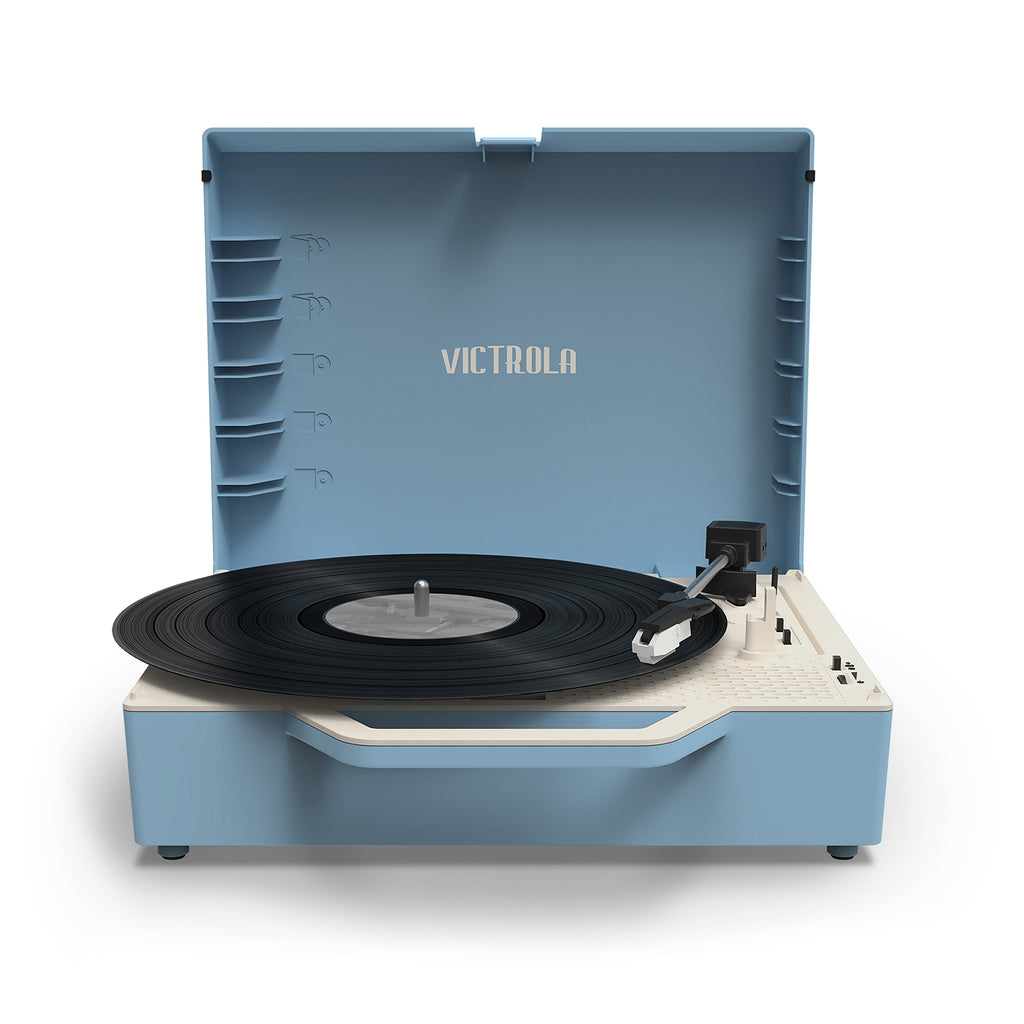 The Re-Spin Sustainable Bluetooth Suitcase Record Player - Victrola