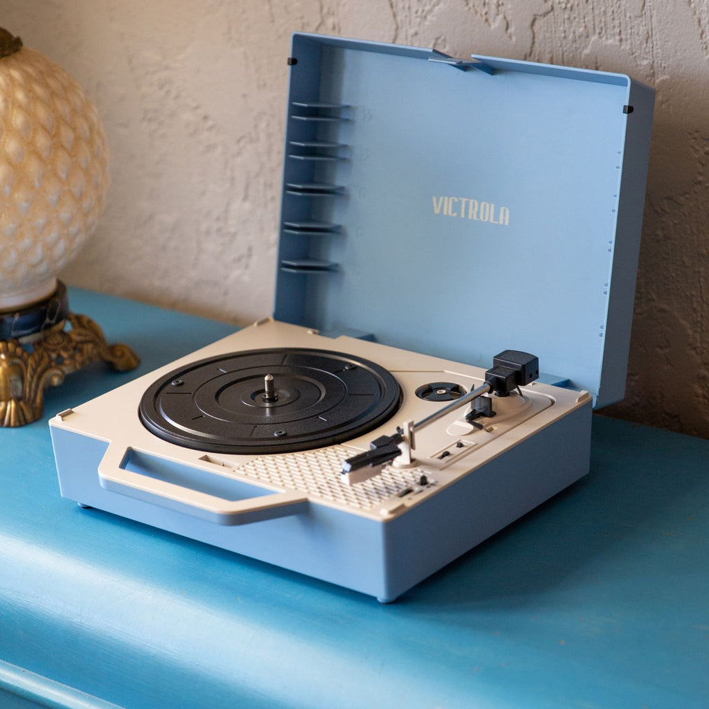 The Re-Spin Sustainable Bluetooth Suitcase Record Player - Victrola