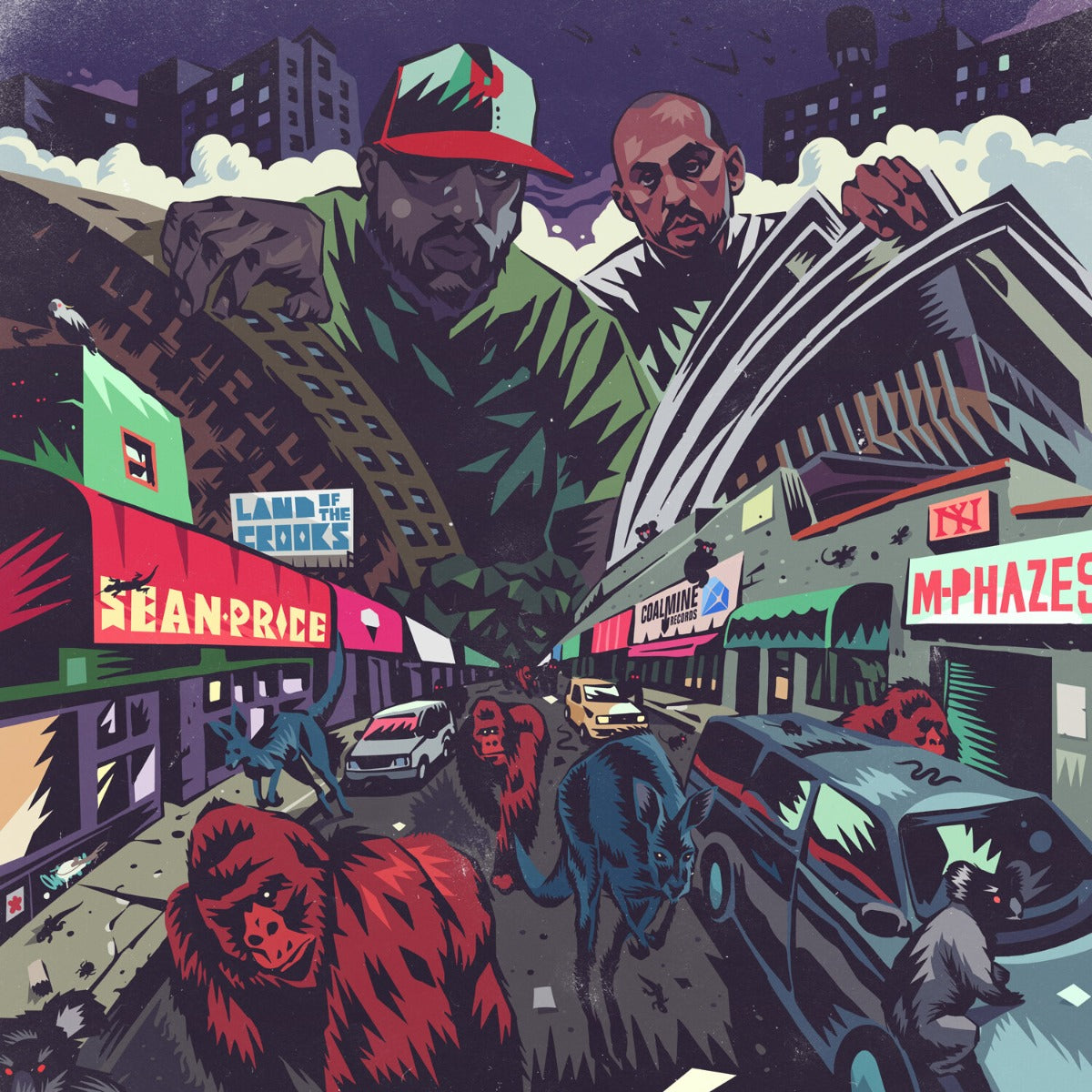 Sean Price & M-Phazes Land Of The Crooks (Indie Exclusive, Colored Vinyl, Green, Smoke) | Vinyl